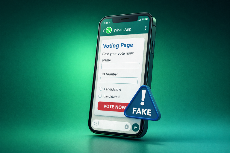 Whatsapp Phishing With Fake Voting Page